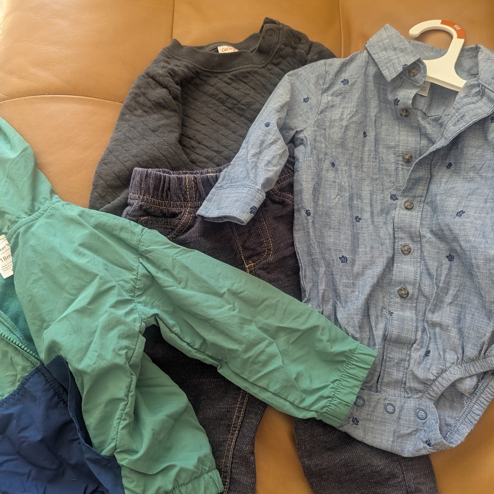 Cat & Jack Blue and Green Kids Matching Set Toddler Lot/Bundle